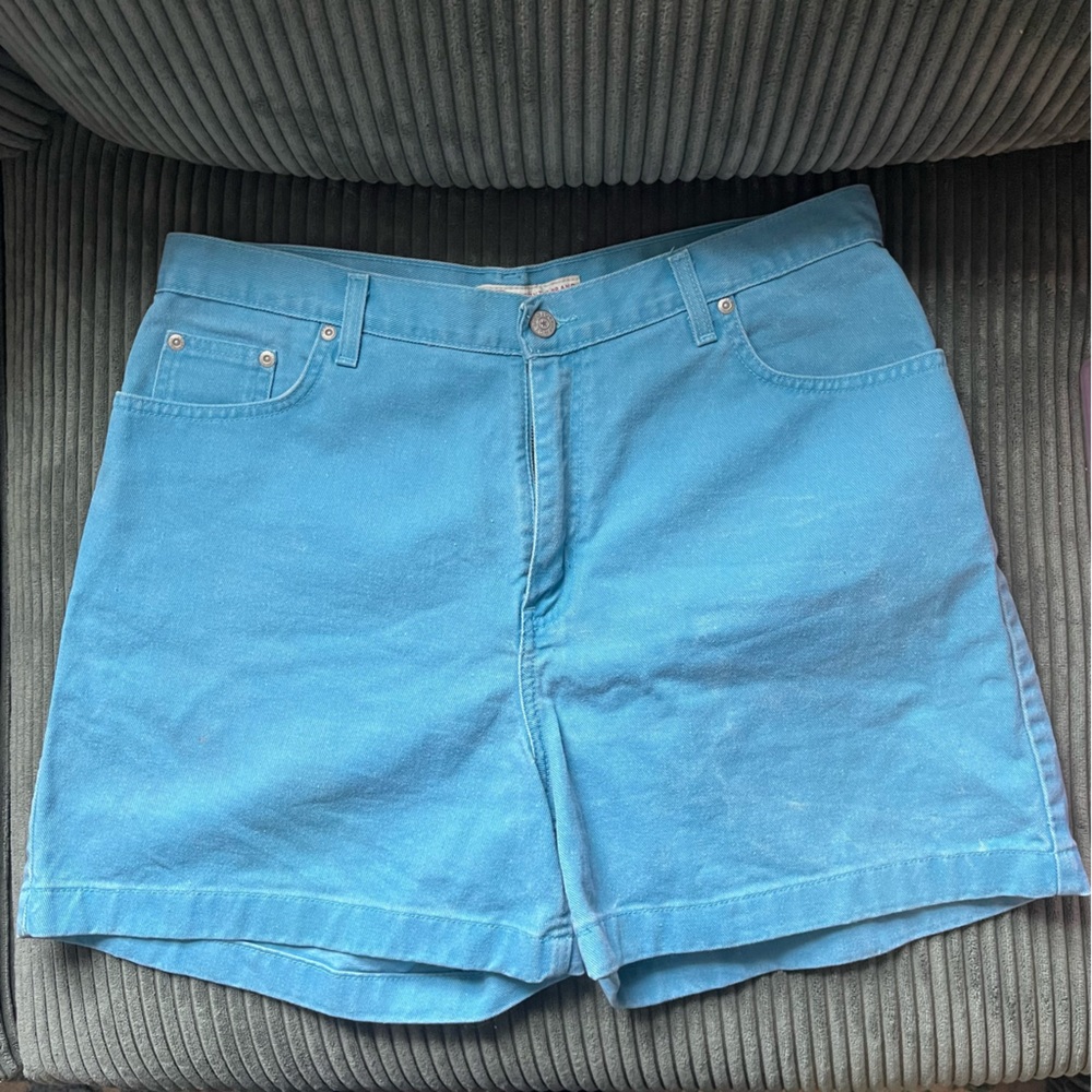 Faded Glory Women's High Waist Teal Shorts